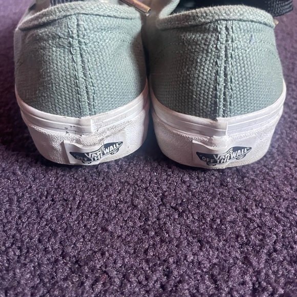Vans Olive Canvas Sneakers with Black Laces - Picture 3 of 5